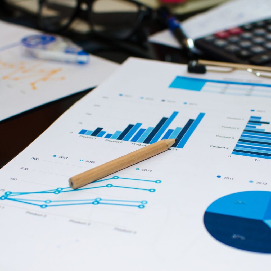 Business expense sheets.